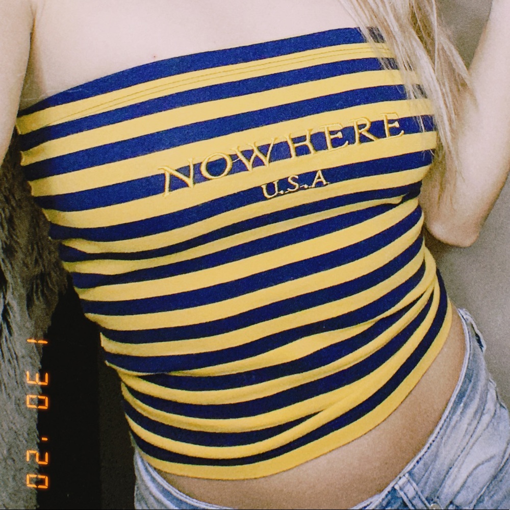 Strapless cropped USA